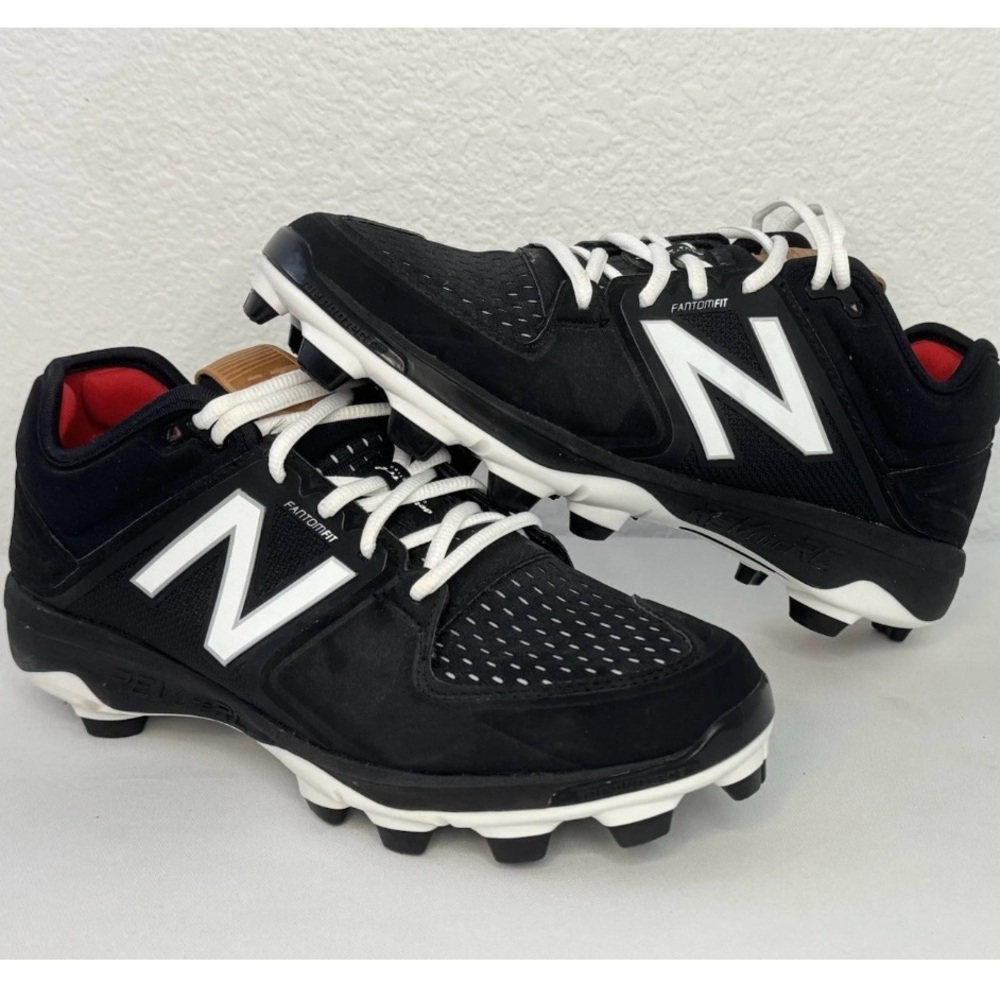 New Balance Men's L3000 Black & White Baseball Cleats Size 9